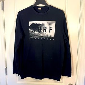 Hollister black surf sweatshirt L zip sides